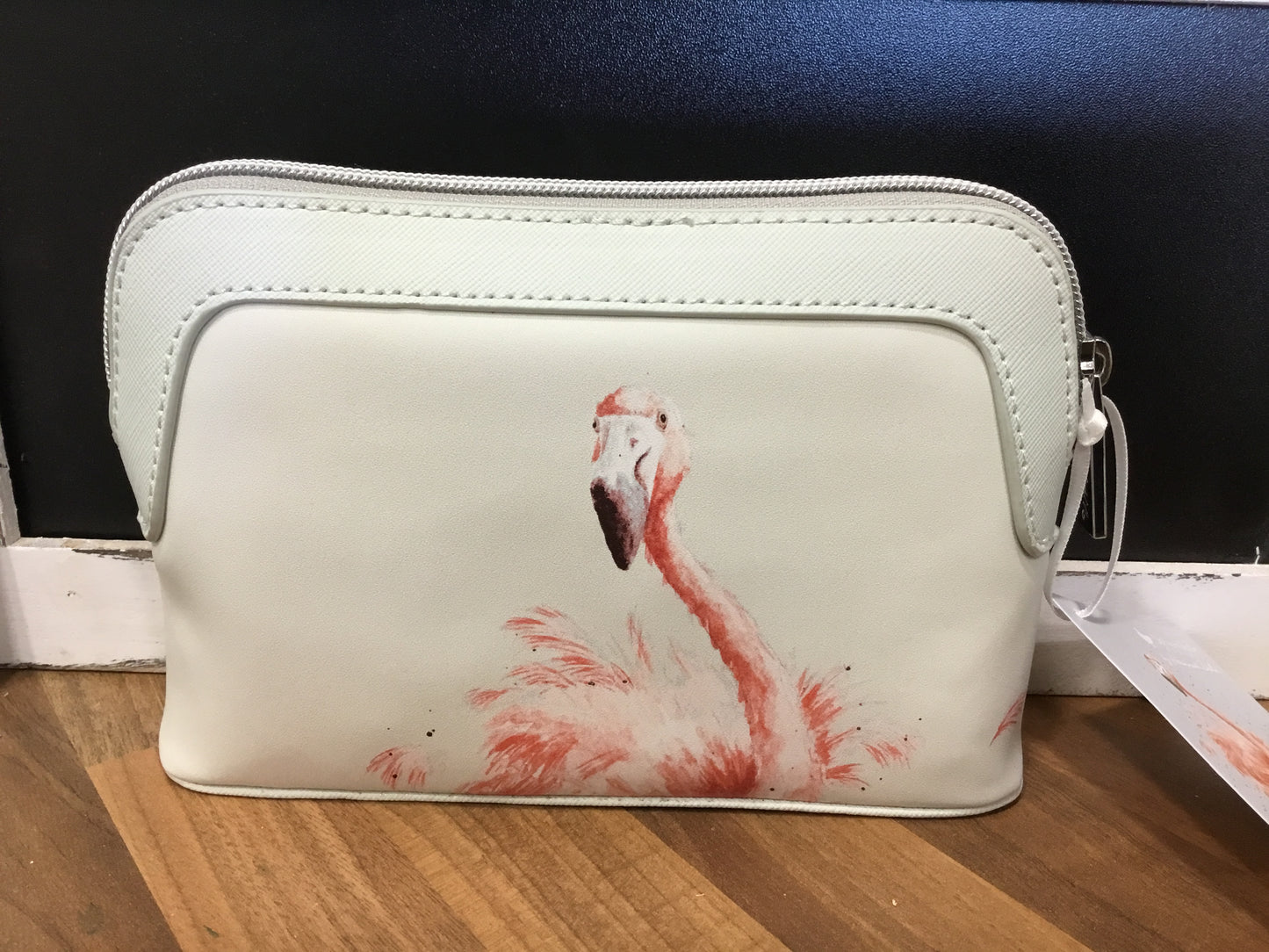 Wrendale flamingo cosmetic bag