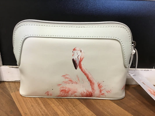 Wrendale flamingo cosmetic bag
