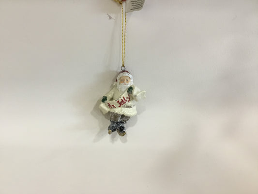 Glittery Santa Ornaments