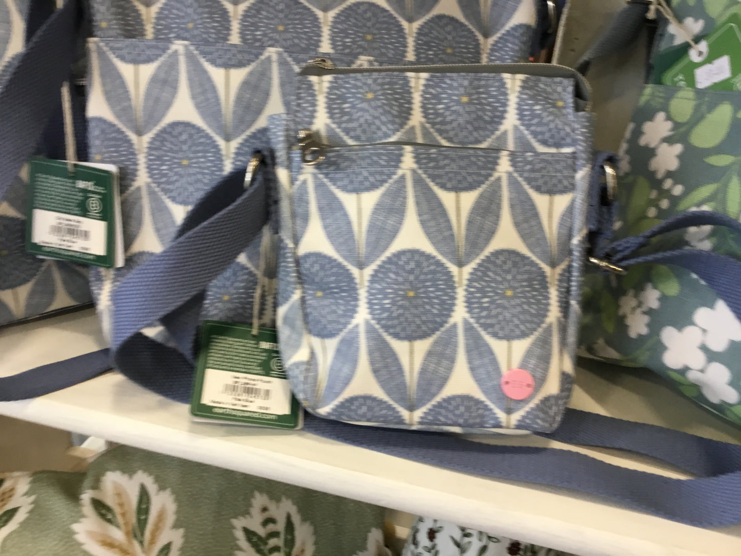 Blue floral oil cloth Phone pouch by Earth Squared