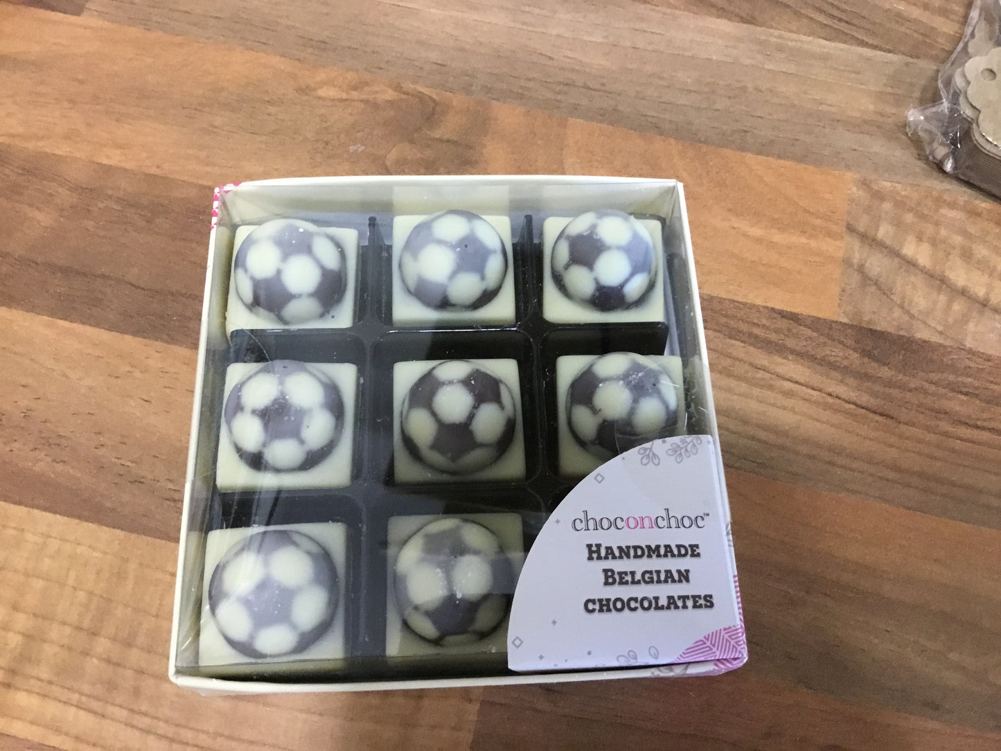 Chocolate footballs