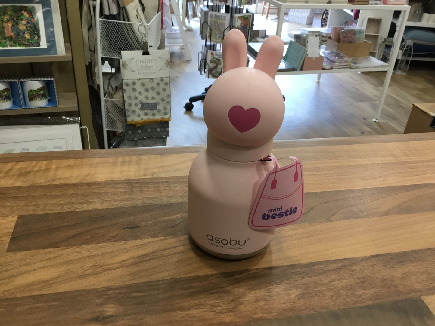 Mini Bestie - Bunny bag charm water bottle
