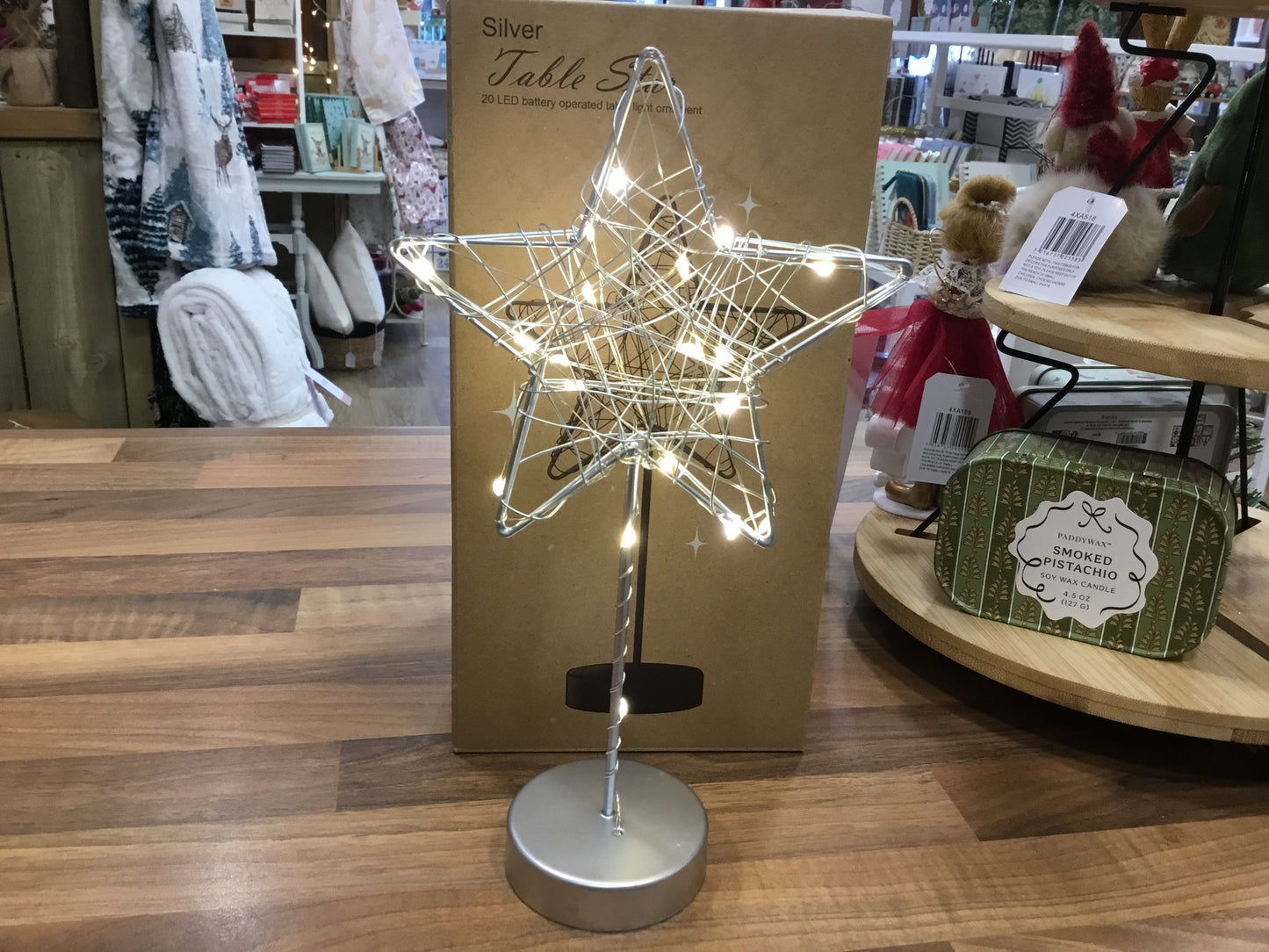 Silver light up star