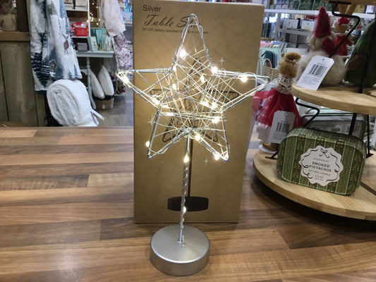 Silver light up star