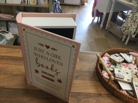 Just a girl who loves book - wooden storage box