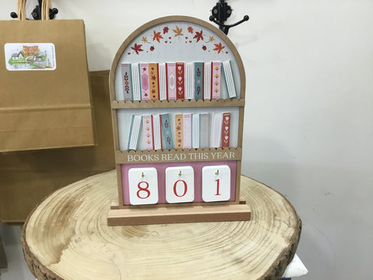 Books read this year. Ornament.