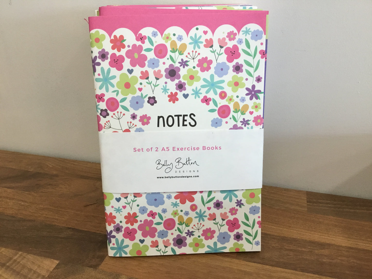 Set of 2 floral Exercise Books