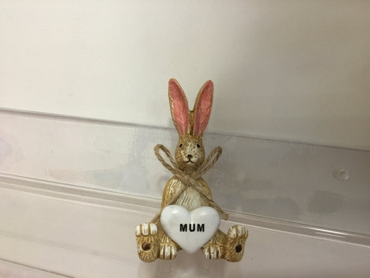 Ceramic rabbit with Mum Heart