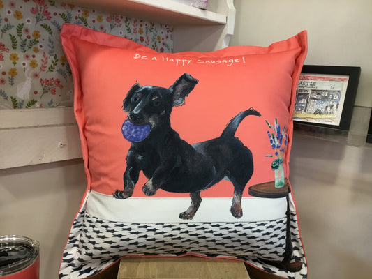 Be a Happy Sausage cushion