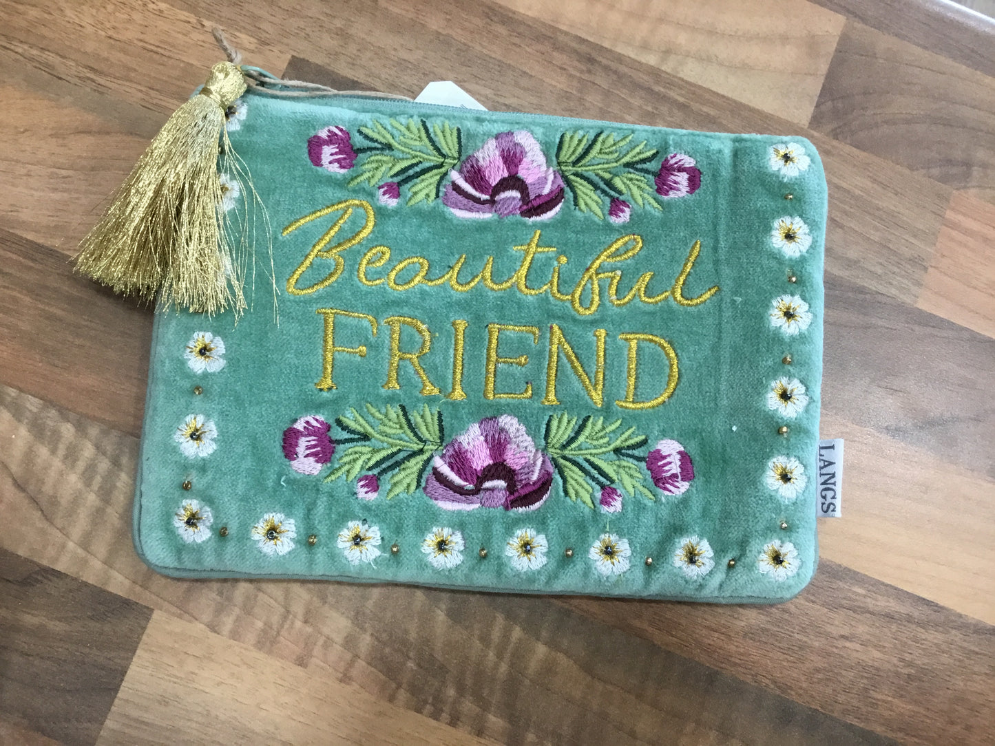 Embroidered Friend Pouch