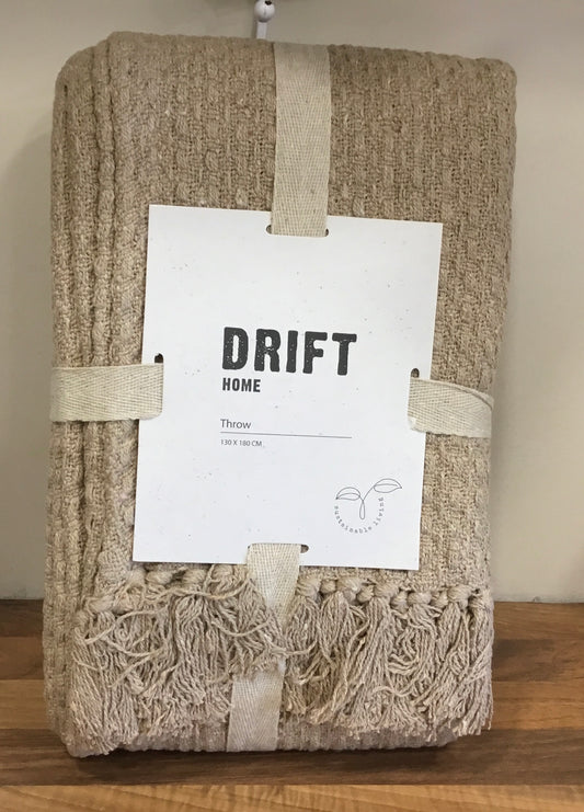 Natural woven throw