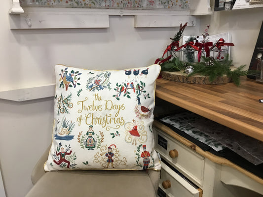 12 days of Christmas cushion