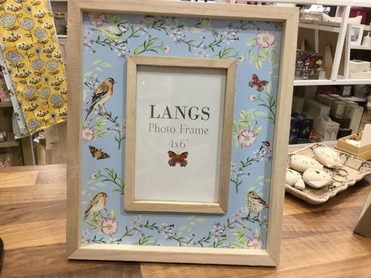 Pretty Blue floral photo frame
