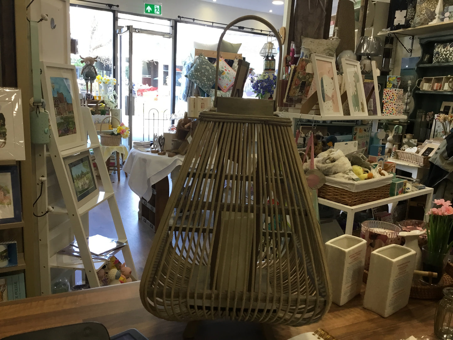 Rattan battery operated  lantern