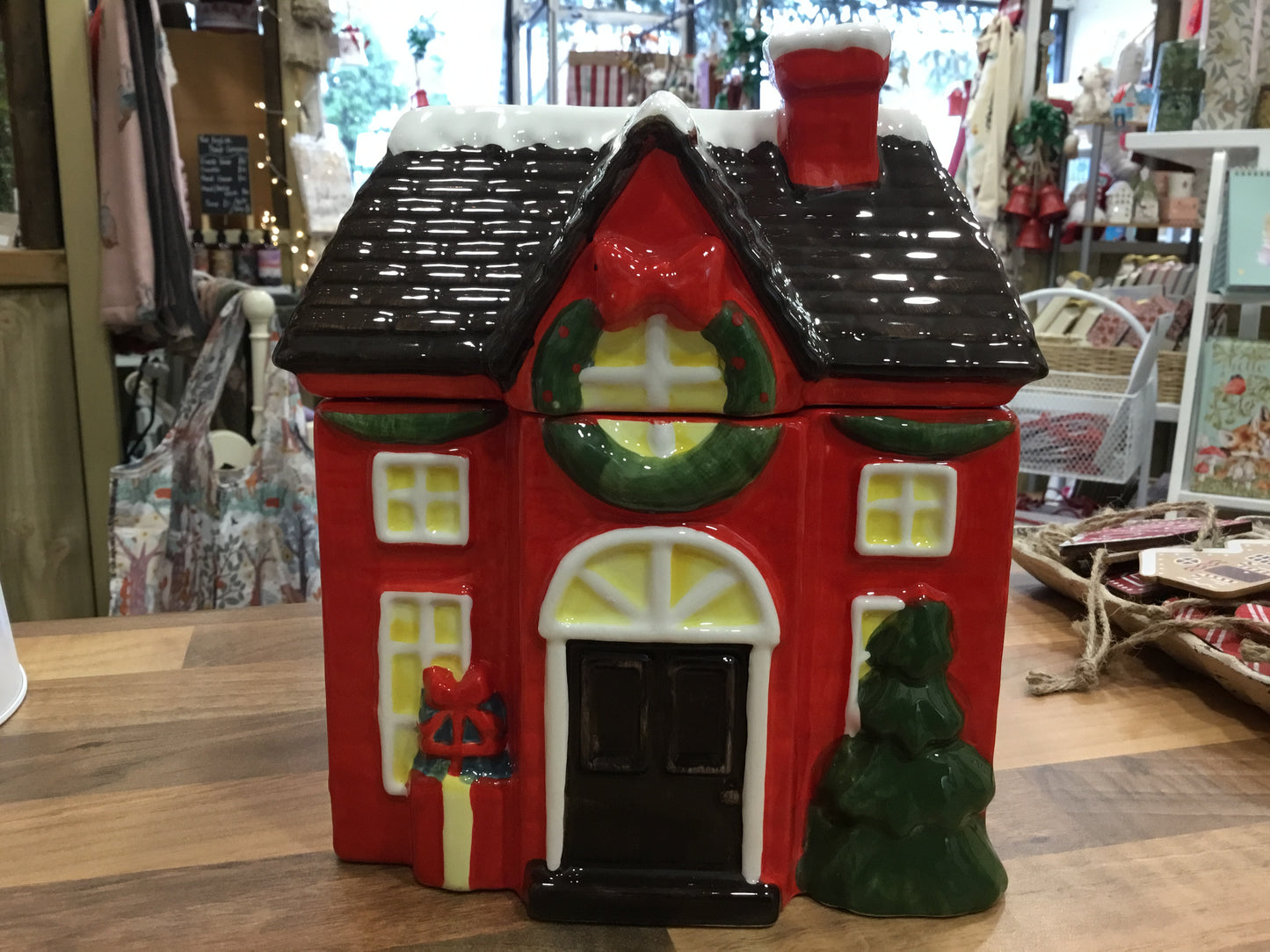 Christmas House Cookie Jar