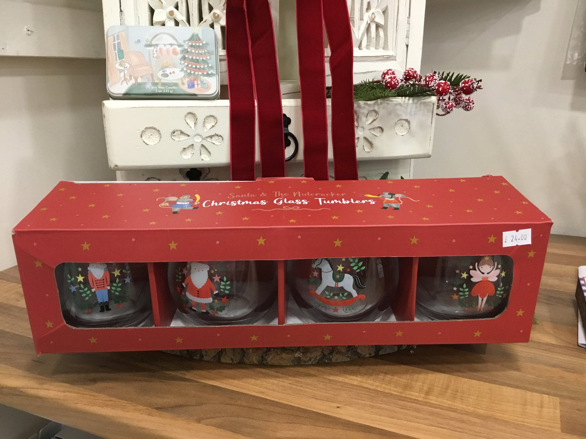 Set of 4 Christmas glasses