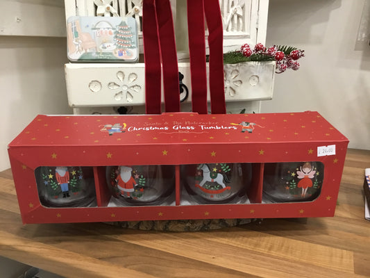 Set of 4 Christmas glasses