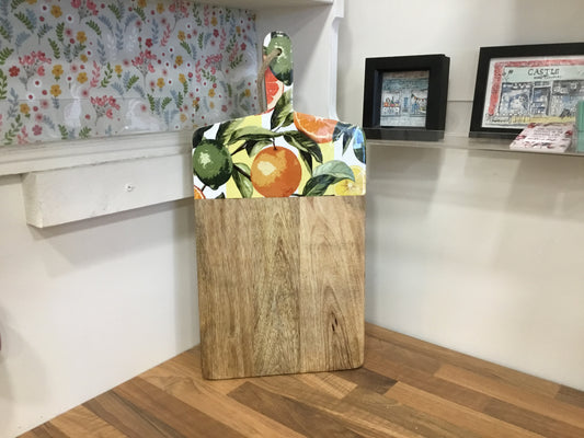 50cm  citrus enamelled chopping board .