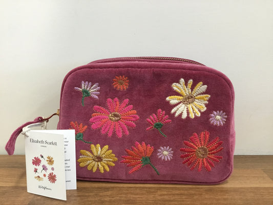 Elizabeth Scarlett Rose cosmetic bag