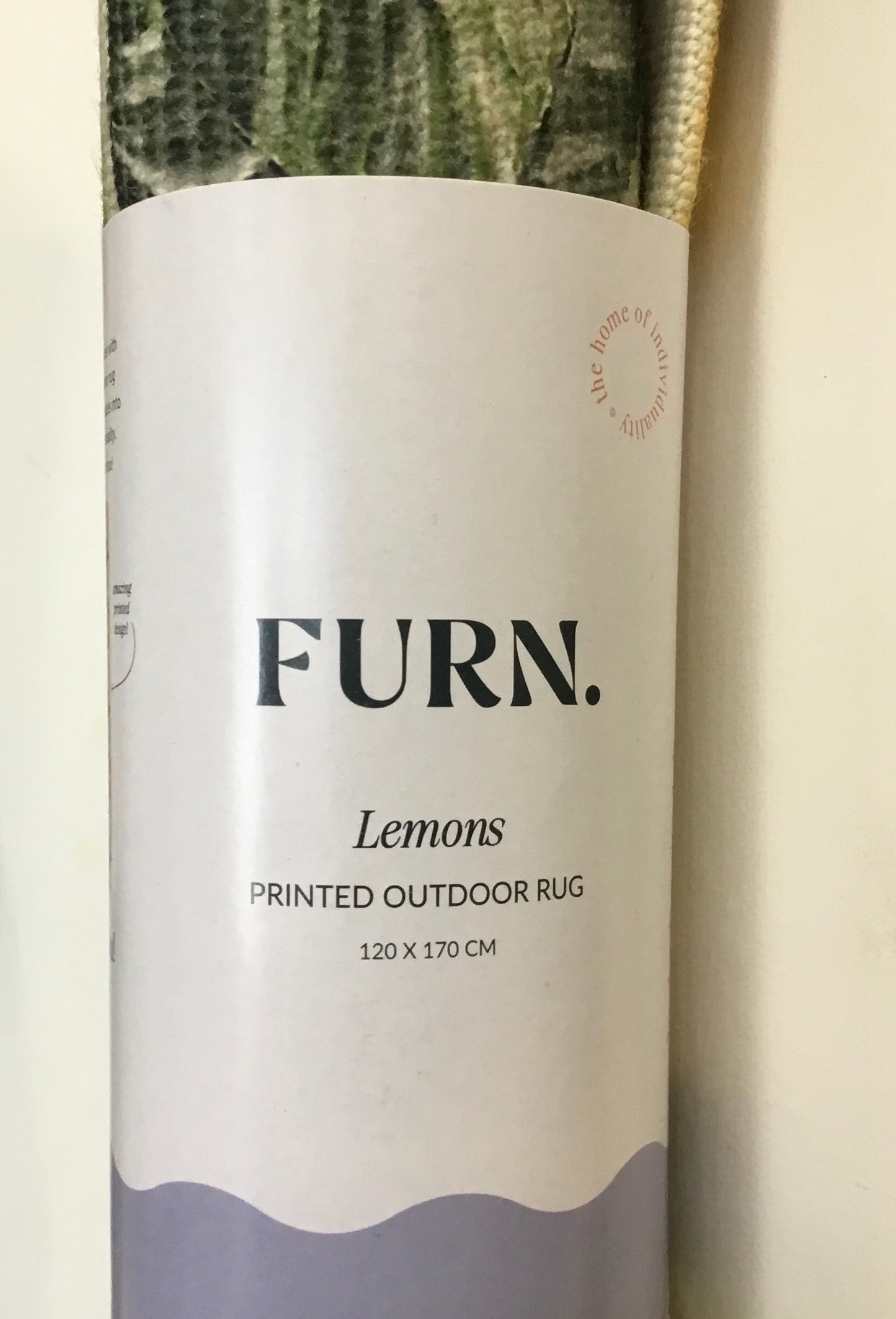 Lemon design outdoor rug