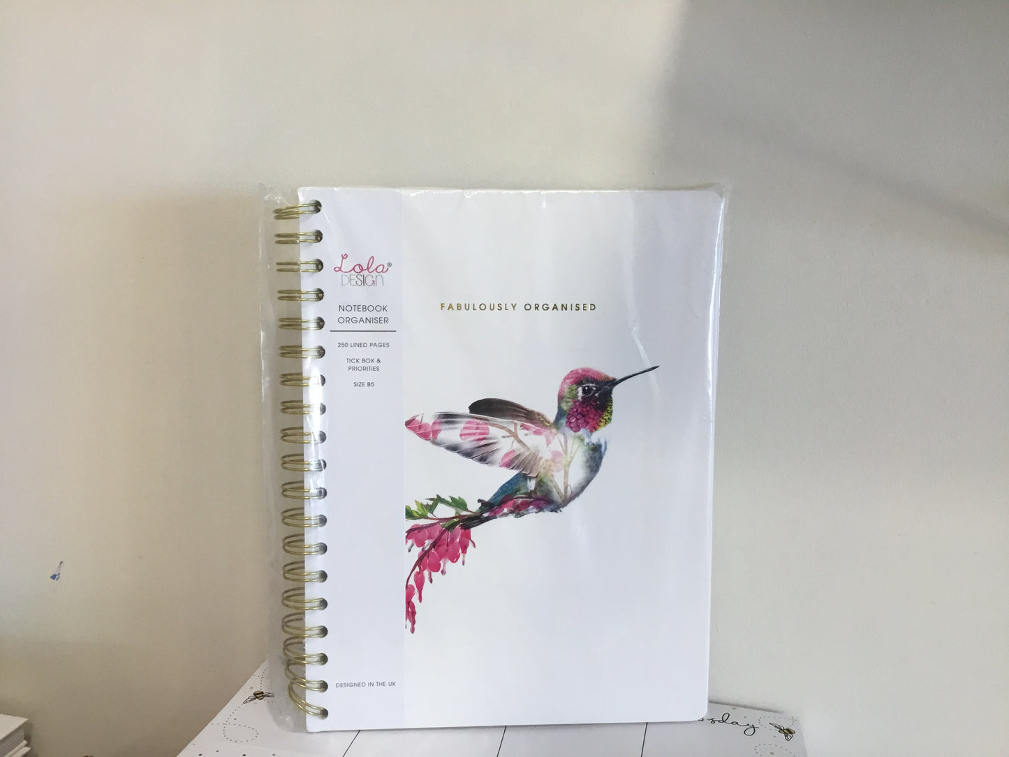 Hummingbird Notebook Organiser by Lola Design