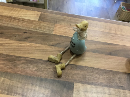 Wooden “lovely friend” shelf sitter Duck