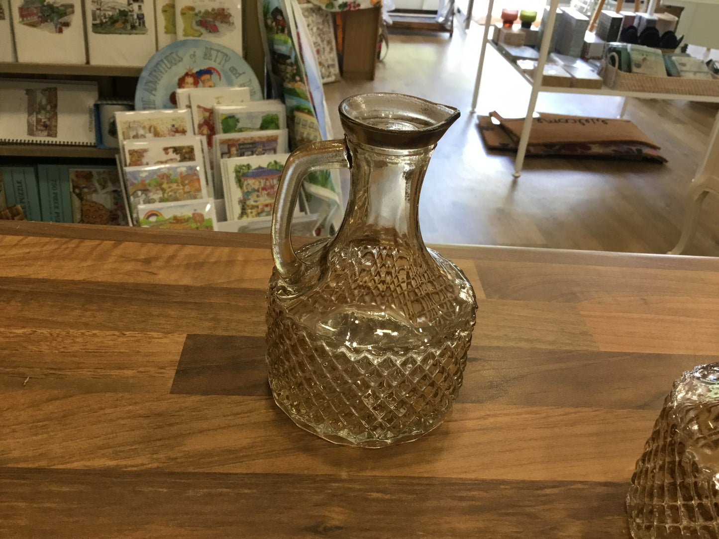 Glass jug - bronze colour