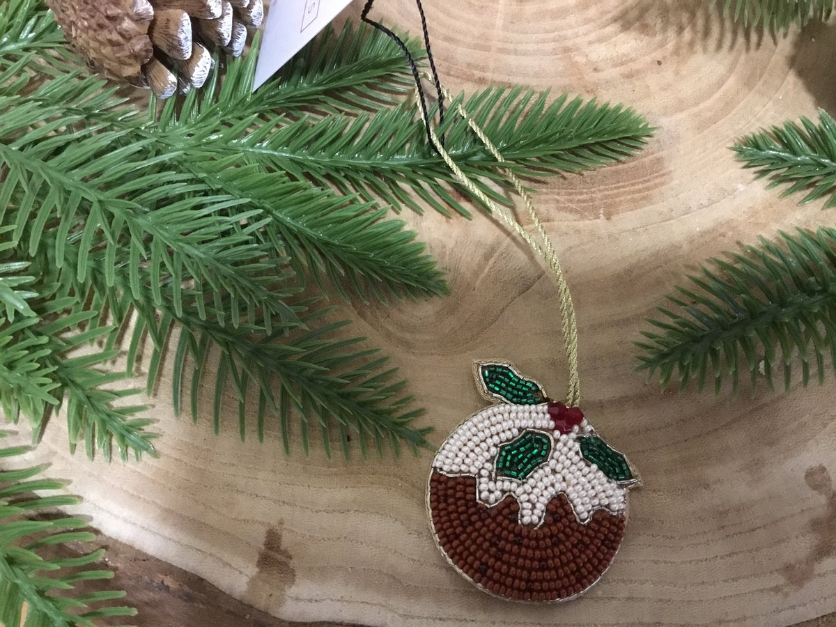 Christmas pudding hanging decorations