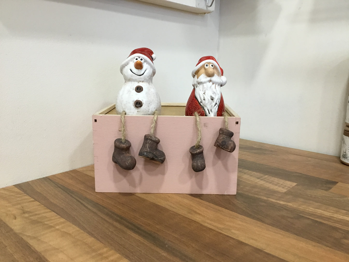 Santa / Snowman. Dangling legs.