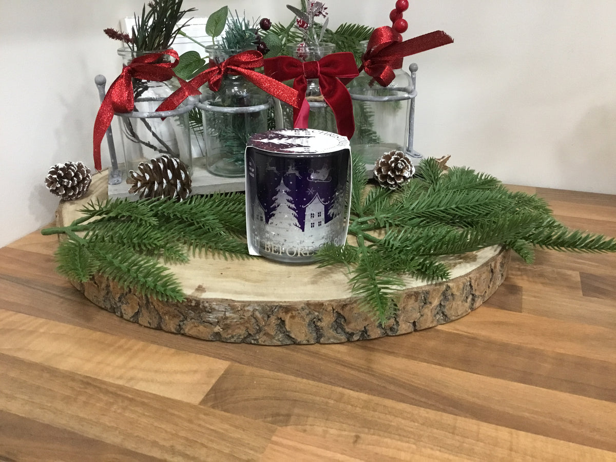 LED candle. Night before Christmas.