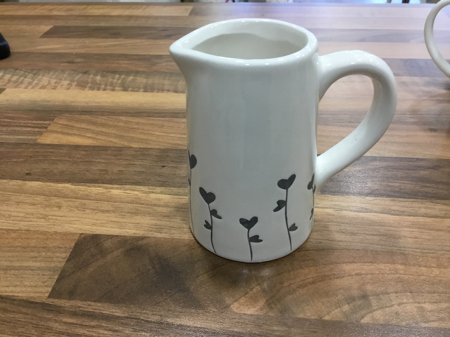White flower jug