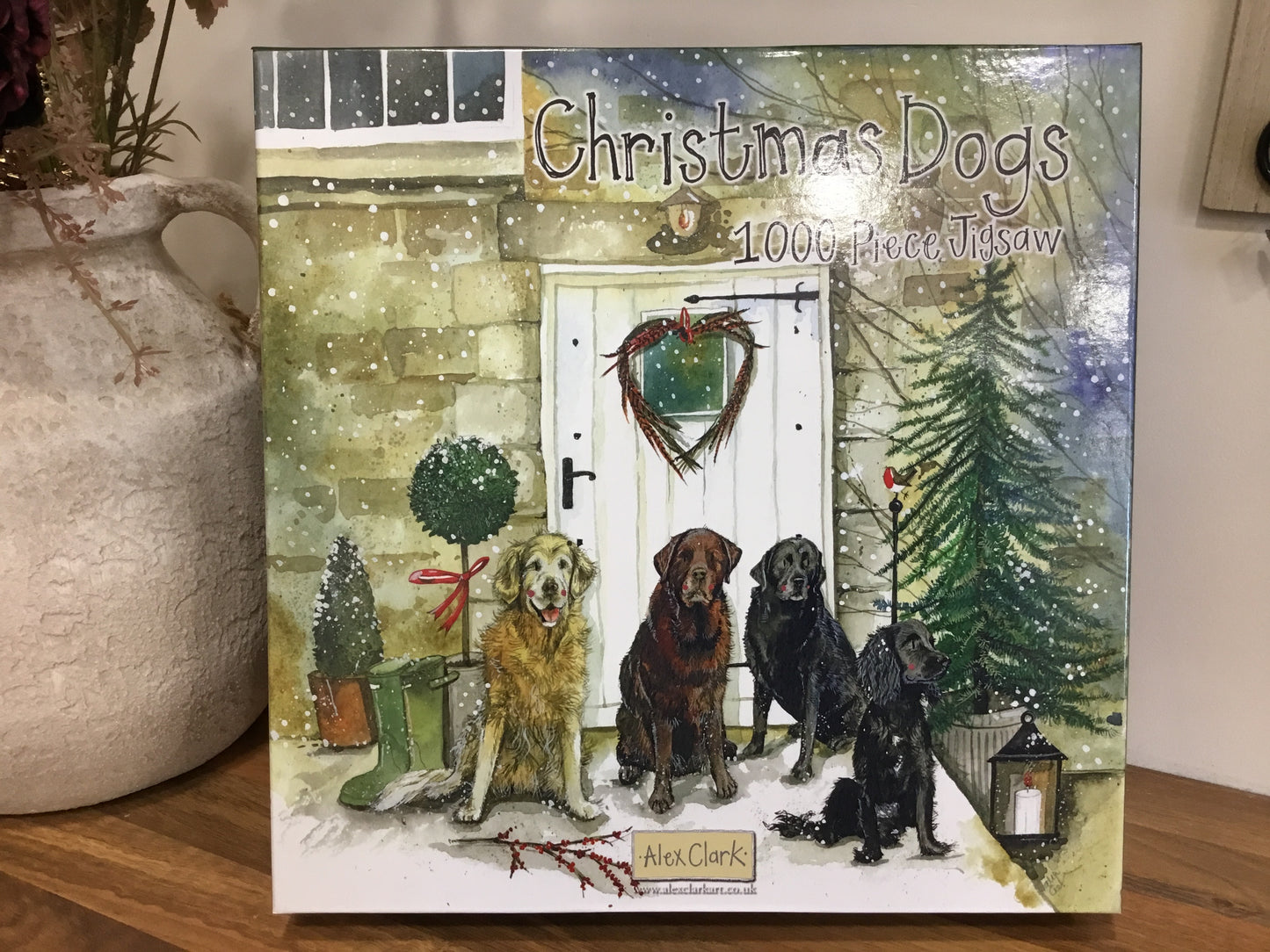 Christmas Dogs 1000 Piece Jigsaw by Alex Clark