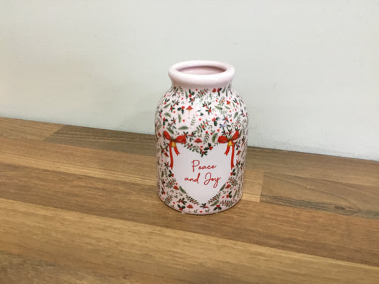 Peace and Joy mini bud vase