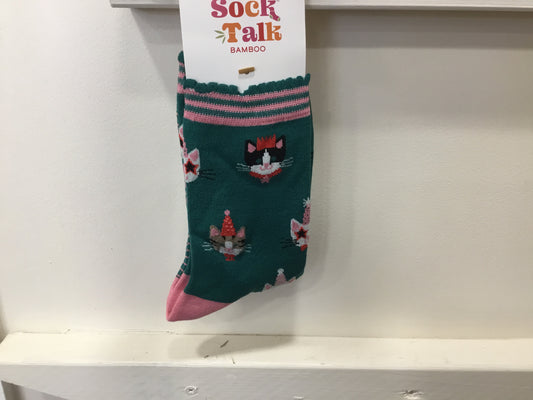 Ladies socks party cats