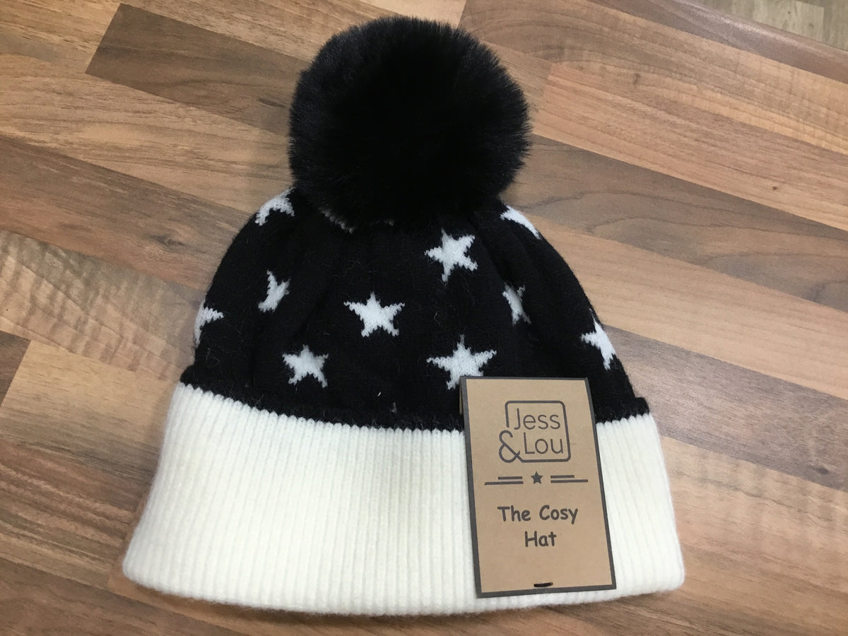 Black Star Cosy Hat