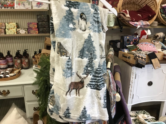 Winter forest throw