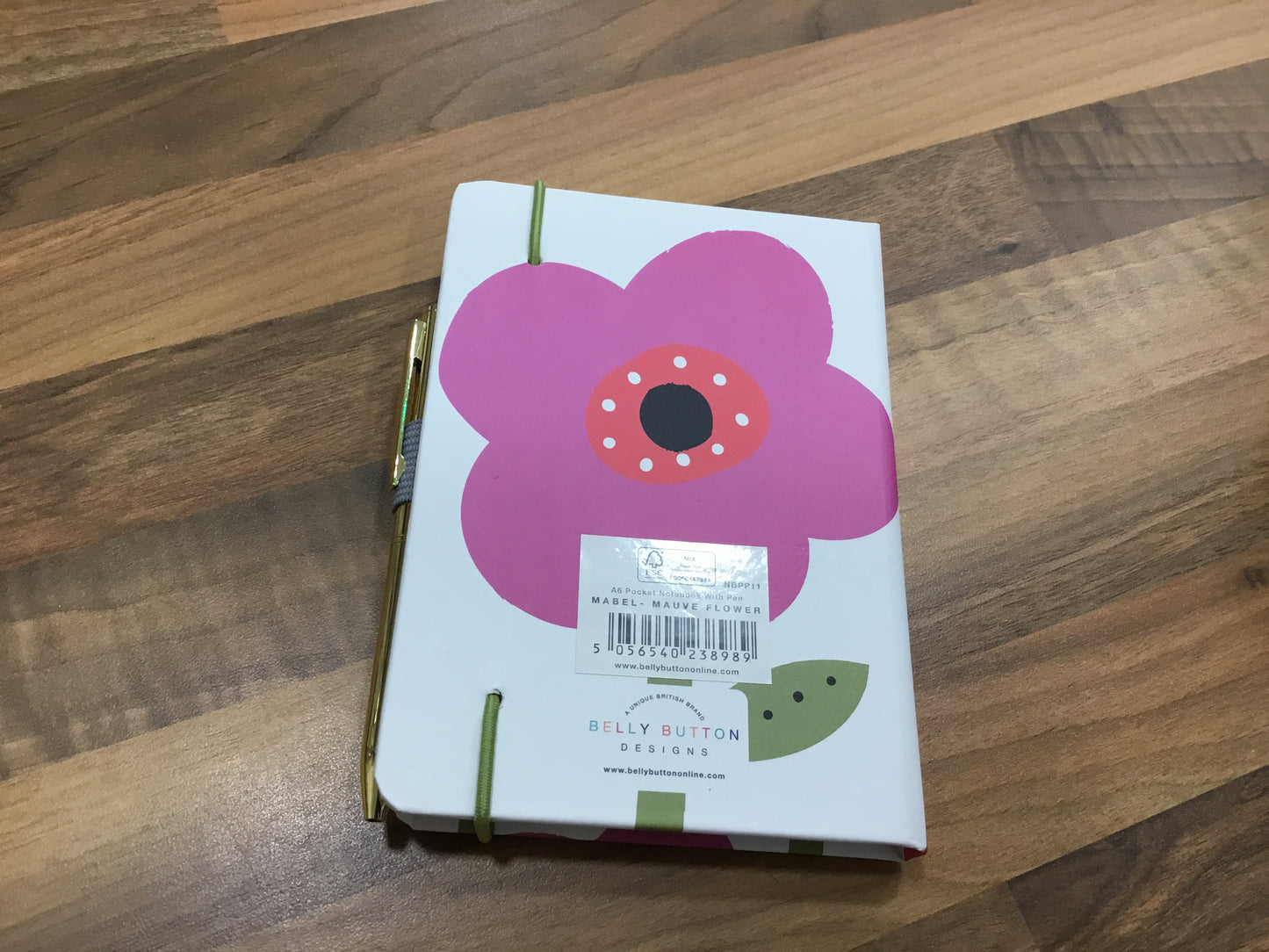 Note book and Pen by Belly Button Designs