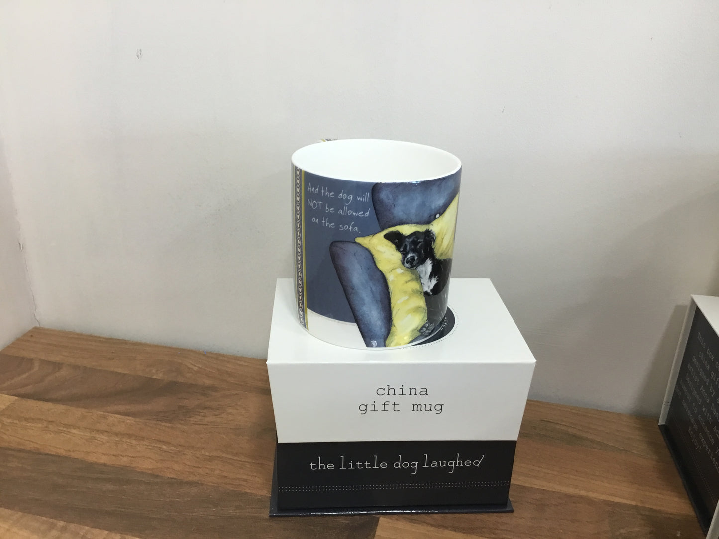 Little dog laughed mug “not sofa”