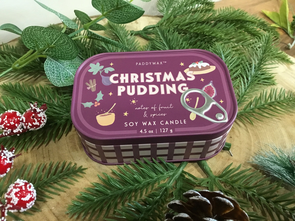 Christmas Pudding Tin Candle