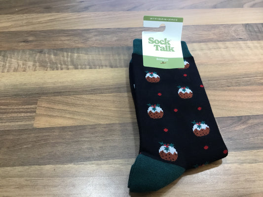 Men’s Xmas pud socks.