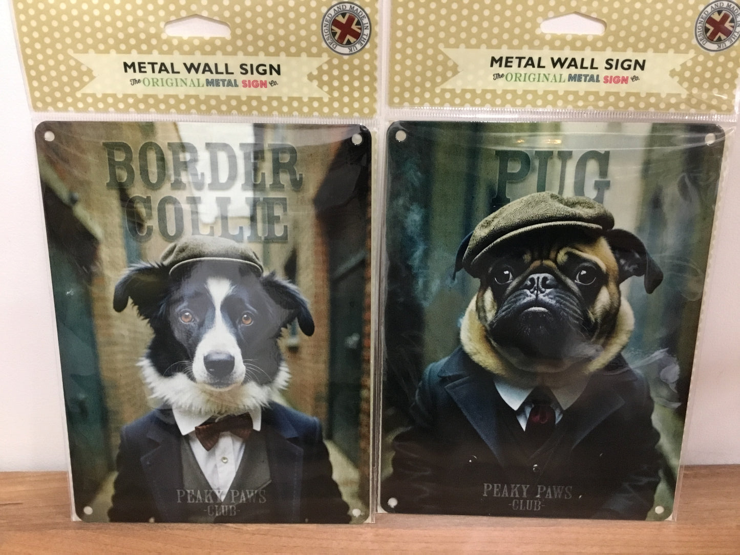 Peaky Paws metal signs