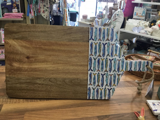 Sardines Enamel wooden board