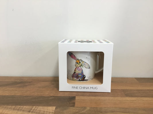 Bug art bunny mug