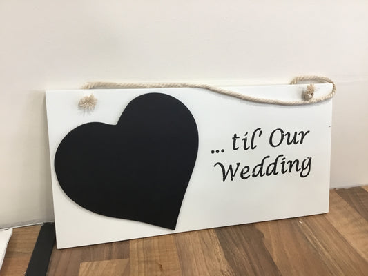 Wedding countdown sign