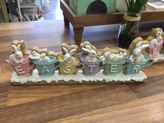 EASTER rabbits in teacups