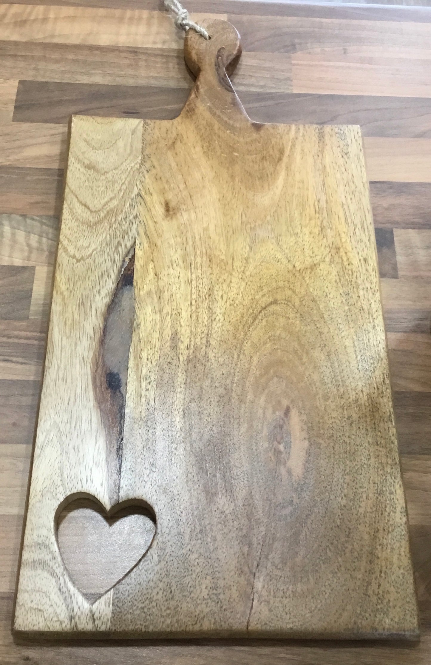 Wooden heart cut out board