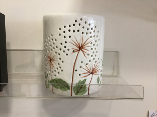Floral ceramic wax melter