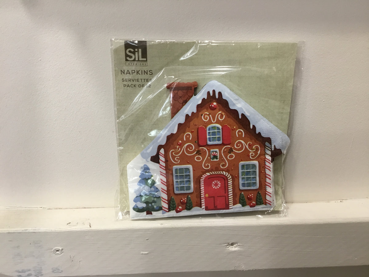 Gingerbread shaped napkins.