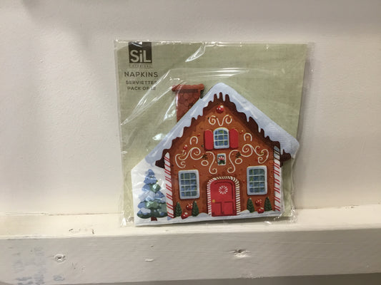 Gingerbread shaped napkins.