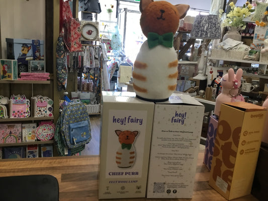 Chief Purr voice activated felt lamp